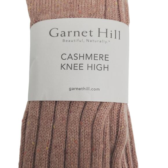 Soft Ribbed 82% Cashmere Knee High Socks Sz 9-11 Warm Garnet Hill Berry Donegal - Picture 2 of 6